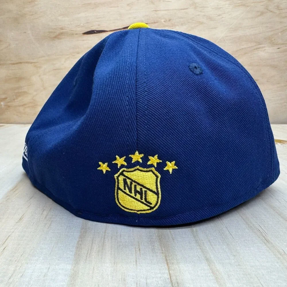 NEW Buffalo Sabres Mitchell Ness Liberty Fitted Cap Hat 2 Tone Sz 7 1/8